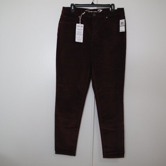 SEVEN7 Dark Red Corduroy Skinny Jeans NWT - Picture 4 of 12